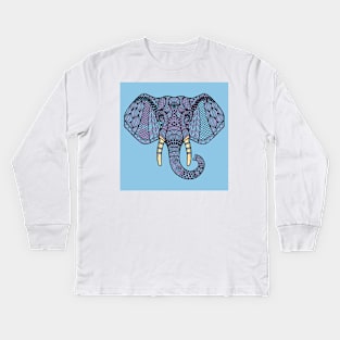 Animal Faces 316 (Style:1) Kids Long Sleeve T-Shirt